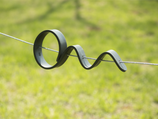  A rubber coil to safely stop the rider