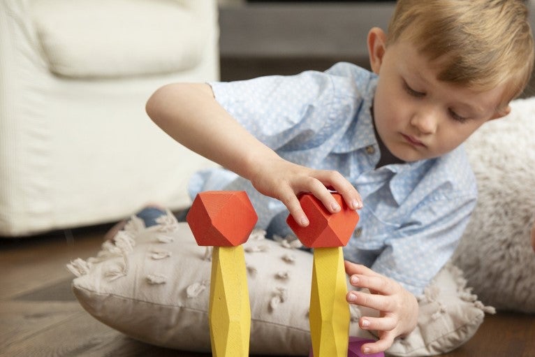 10-Piece Wooden Stacking Stones Play Set