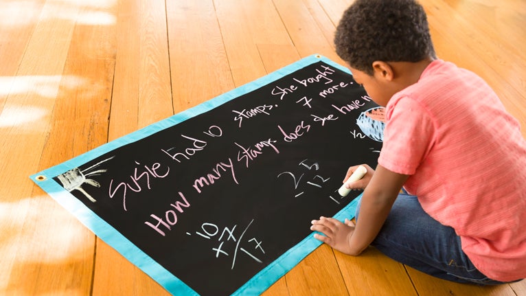 Roll-Up Chalk Mat with Chalk