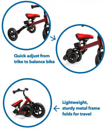 Folding Tricycle and Balance Bike