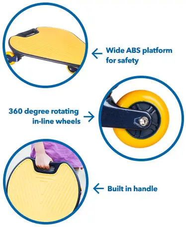 Wiggleboard 3-Wheel Balance Board